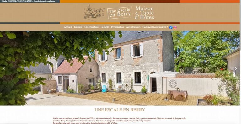 Rédaction du site internet  » Une escale en Berry « 